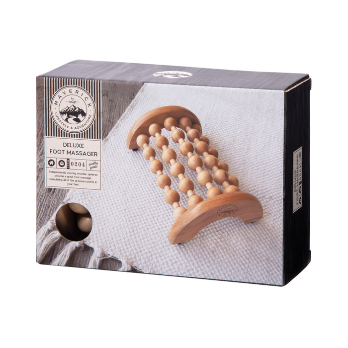 Maverick | Deluxe Wooden Foot Massager Brown