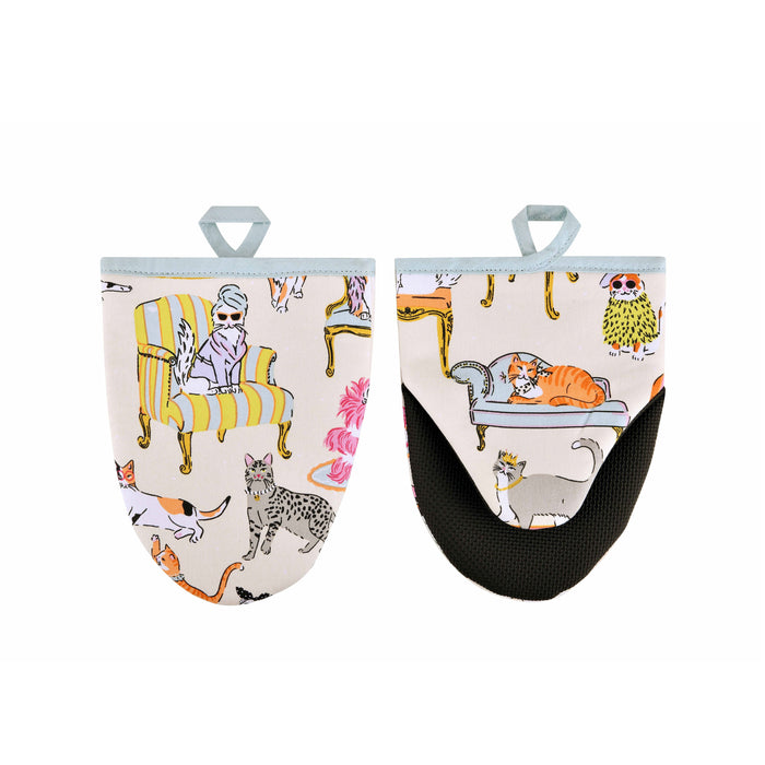 Ulster Weavers | Cool Cats Microwave Mitts Multi-Coloured Homing Instincts