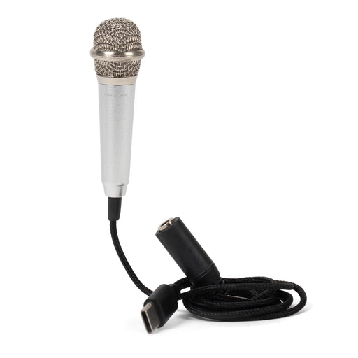 Kikkerland | Plug & Play Microphone Silver USB-C Compatible Homing Instincts