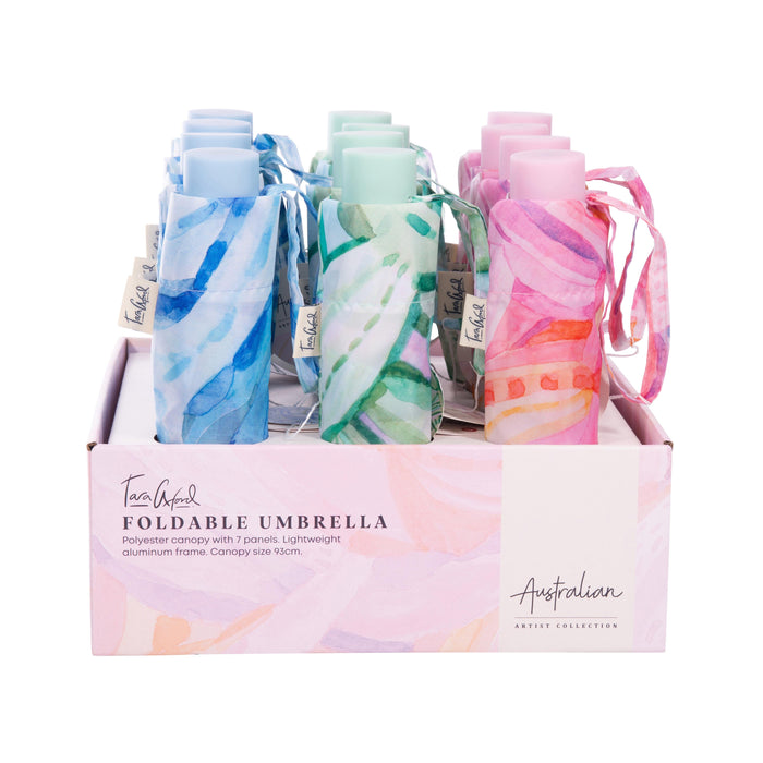 The Australian Collection | Foldable Umbrella CDU 12pcs 3 Assorted