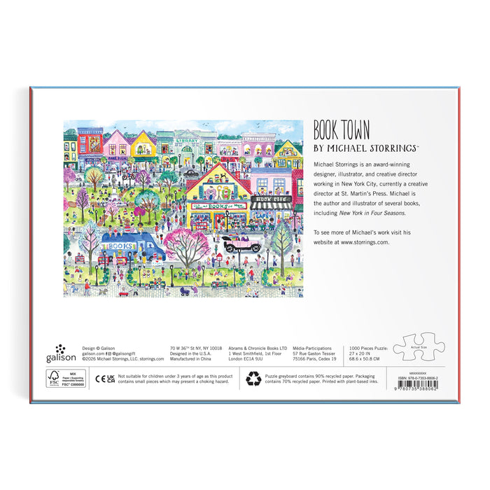 Galison Book | Town Puzzle 1000 Pieces Illustrated Multi‑Colour