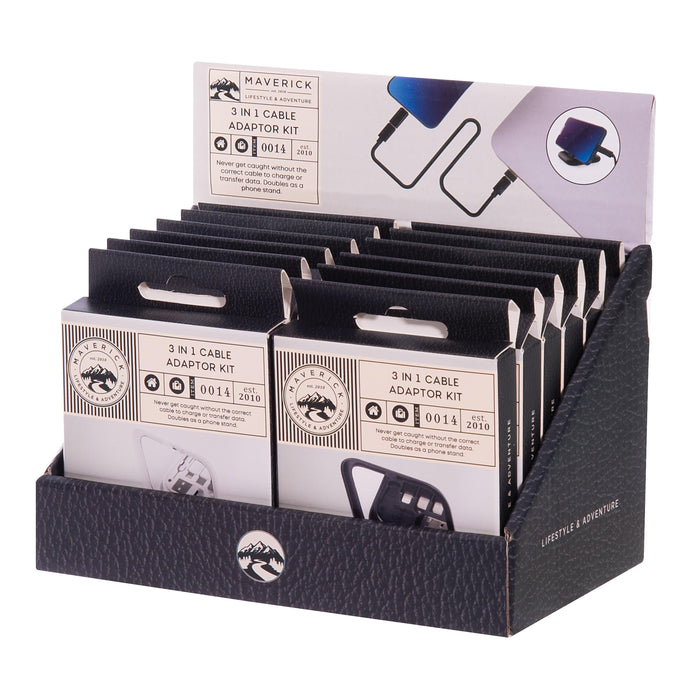 Maverick | Multi-Function 3 In 1 Cable Adaptor Kit 12pcs Assorted