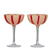 Coast to Coast Imports | Aperitivo Coupe Glass Set Pink Red