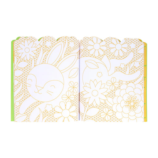 Petit Collage | Bunnies Colouring Book with Stickers Multi-Coloured