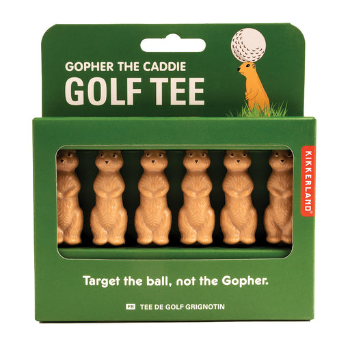 Kikkerland | Gopher the Caddy Golf Tee Brown