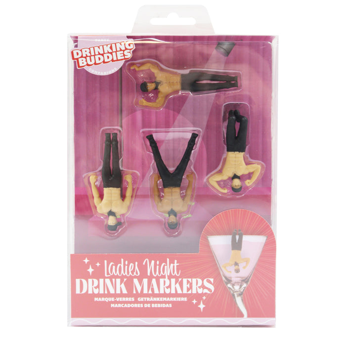NPW | Ladies Night Drink Markers Set 4pcs Multi-Coloured
