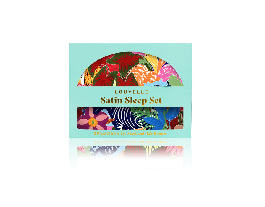 Louvelle | Satin Sleep Set Jungle Print