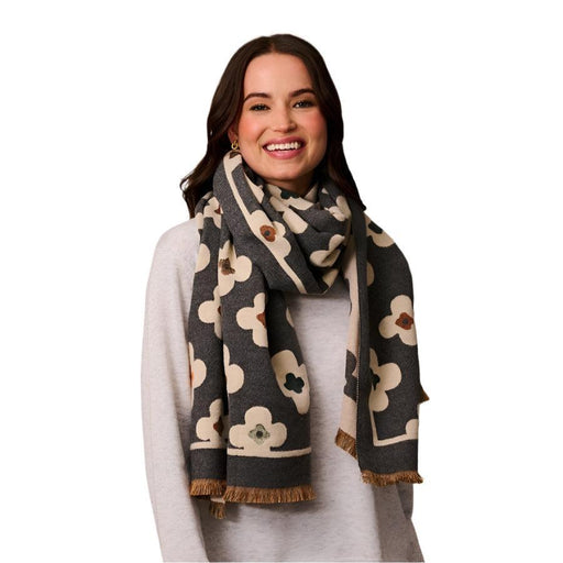 Tiger Tree | Grey Autumn Flower Scarf Homing Instincts 