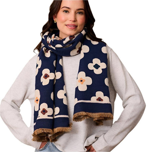 Tiger Tree | Navy Autumn Flower Scarf Homing Instincts 