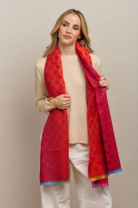 Tiger Tree | Red Faded Heart  Scarf Homing Instincts