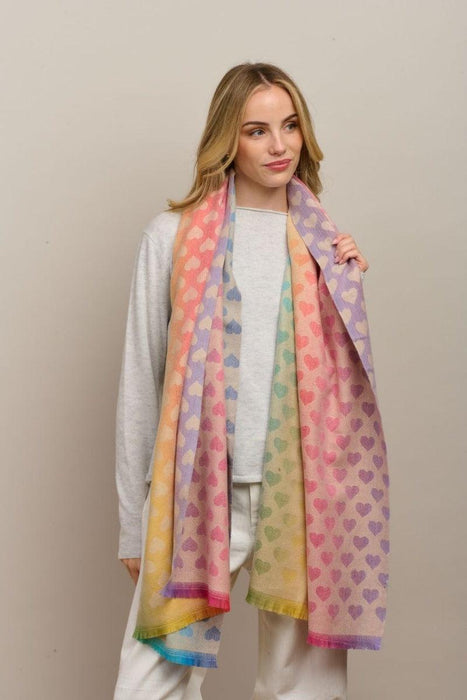 Tiger Tree | Cream Faded Heart Scarf Homing Instincts