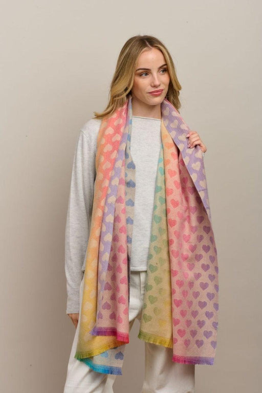 Tiger Tree | Cream Faded Heart Scarf Homing Instincts