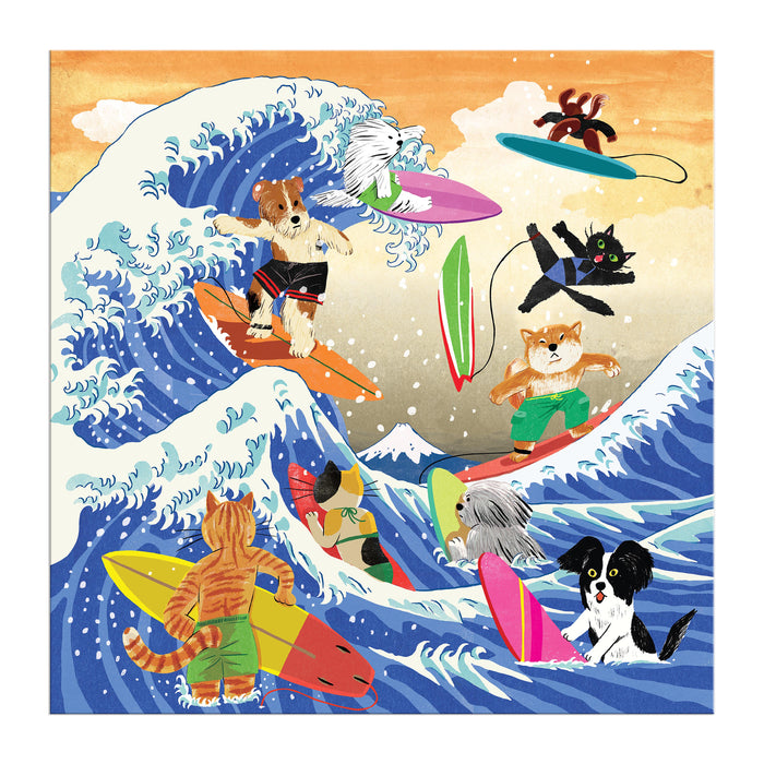 Galison | The Great Surf Puzzle - 500pc Multi-Coloured Homing Instincts