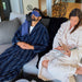 Annabel Trends | Velvet Men's Luxury Heat Pillow Navy