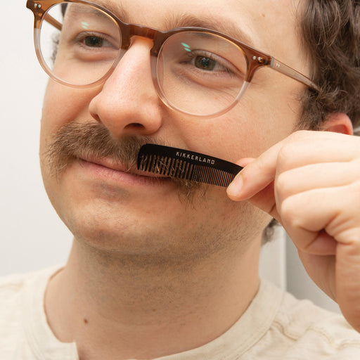 Kikkerland | Mini Mustache Comb Black