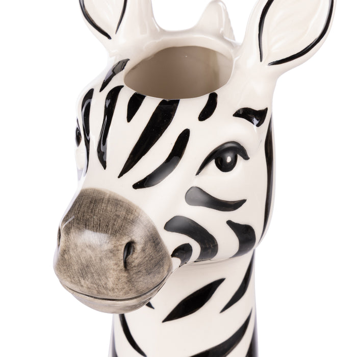 Emporium | Zippy Zebra Vase Modern Glazed Dolomite Decorative Vessel