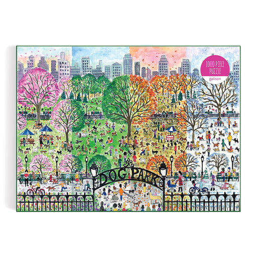 Galison | Dog Park in Four Seasons Puzzle - 1000pcs Multi-Coloured
