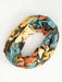 NAT LIFE | Boho Bandeau Headband Blue Coral Cream Floral