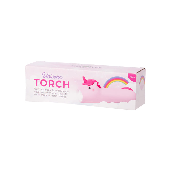 Discovery Zone | Unicorn Pink Rechargeable USB-C Kids Torch Homing Instincts