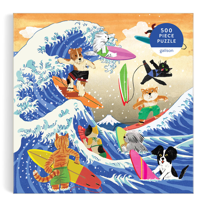 Galison | The Great Surf Puzzle - 500pc Multi-Coloured Homing Instincts