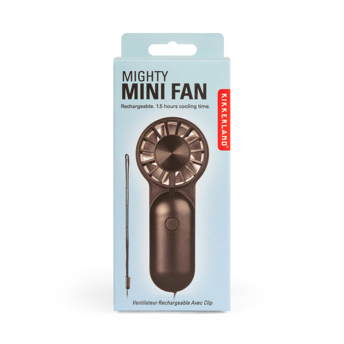 Kikkerland | Mighty Mini Fan Black