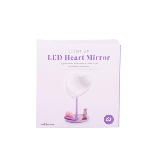 isGift | Light Up LED Heart Mirror Purple