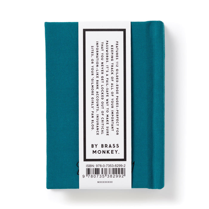 Brass Monkey | Tiny Password Diary Green Foil Stamped Cover