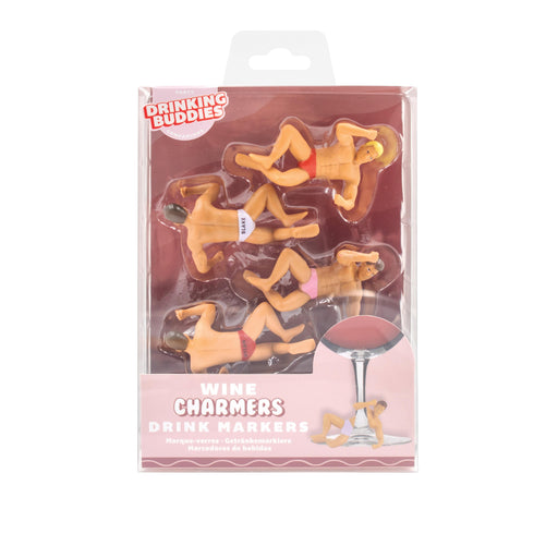 NPW | Wine Charmers Drink Markers 4pcs Set Multi-Coloured