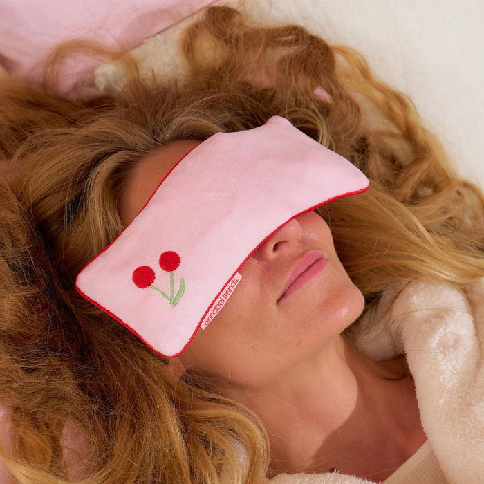 Annabel Trends | Velvet Eye Rest Pillow - Cosy Luxe - Cherry