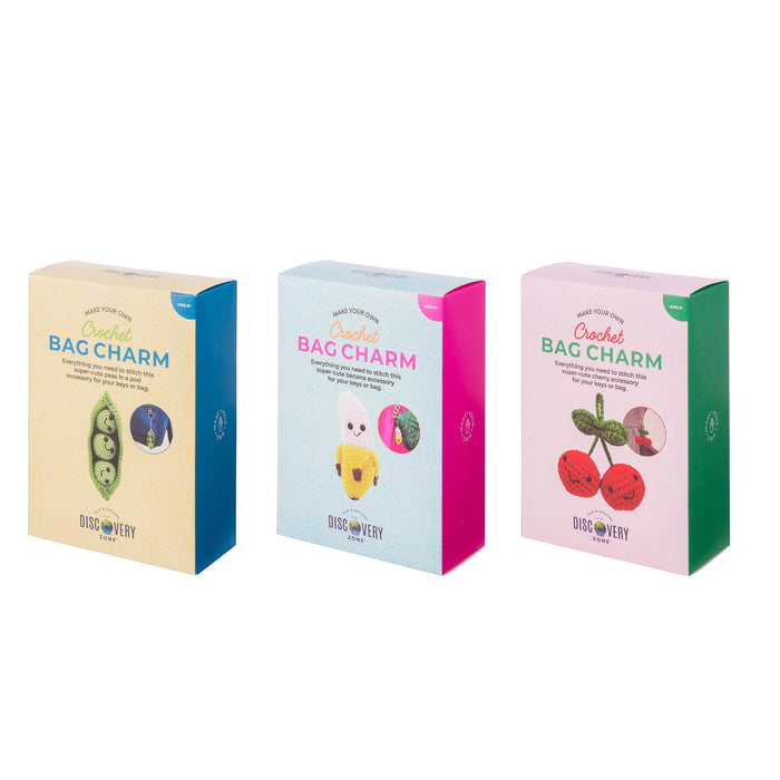 Discovery Zone | Crochet Bag Charm Kit 3 Assorted