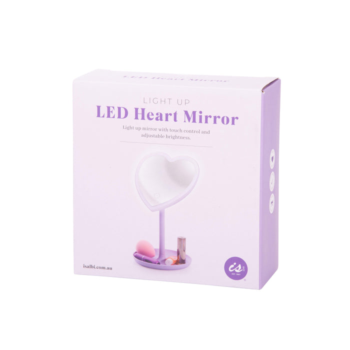 isGift | Light Up LED Heart Mirror Purple