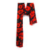 Namaskar | Poppy Bloom Scarf - Merino Wool Silk Wrap Red & Scarlet Poppies on Radiant Black Canvas