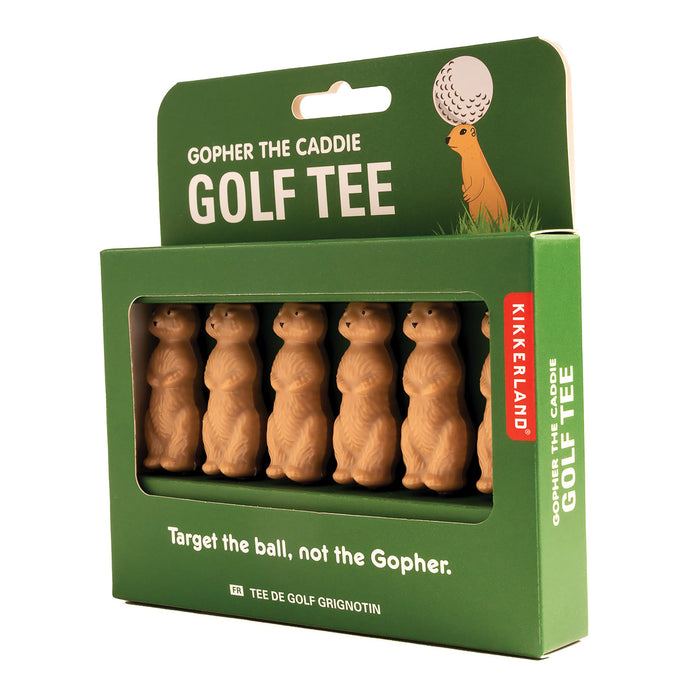 Kikkerland | Gopher the Caddy Golf Tee Brown