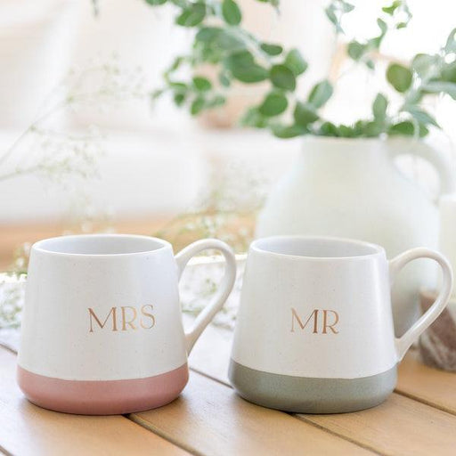 Splosh | Mr and Mrs Mug Set Gold Decal 440ml
