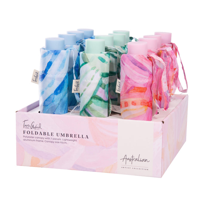 The Australian Collection | Foldable Umbrella CDU 12pcs 3 Assorted