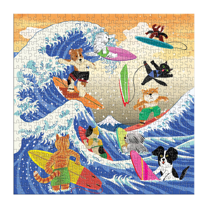 Galison | The Great Surf Puzzle - 500pc Multi-Coloured Homing Instincts