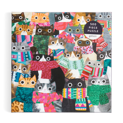 Galison | Wintry Cats Puzzle 500pcs Multi-Coloured