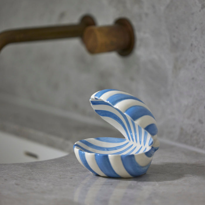 Emporium | Zona Clam Dish White & Blue