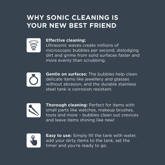 Davis & Waddell | Compact Electric Ultrasonic Cleaner 400ml