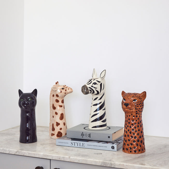 Emporium | Zippy Zebra Vase Modern Glazed Dolomite Decorative Vessel
