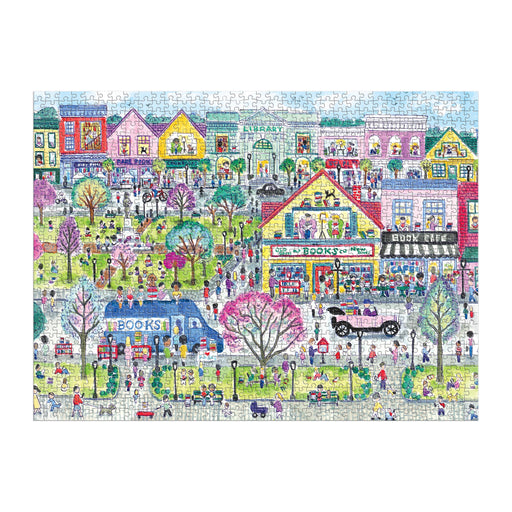 Galison Book | Town Puzzle 1000 Pieces Illustrated Multi‑Colour