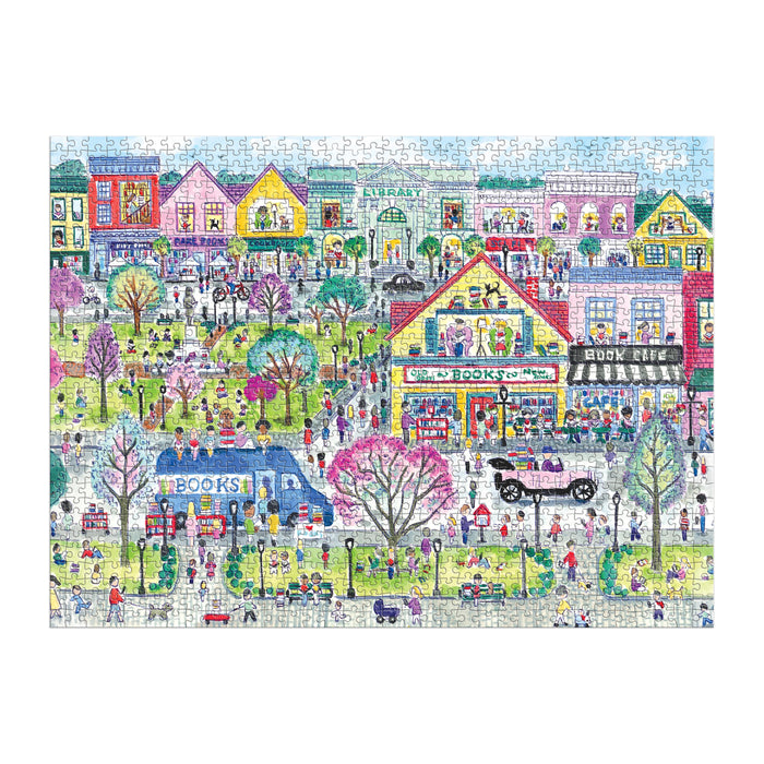 Galison Book | Town Puzzle 1000 Pieces Illustrated Multi‑Colour