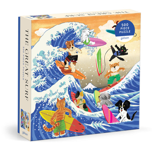 Galison | The Great Surf Puzzle - 500pc Multi-Coloured Homing Instincts