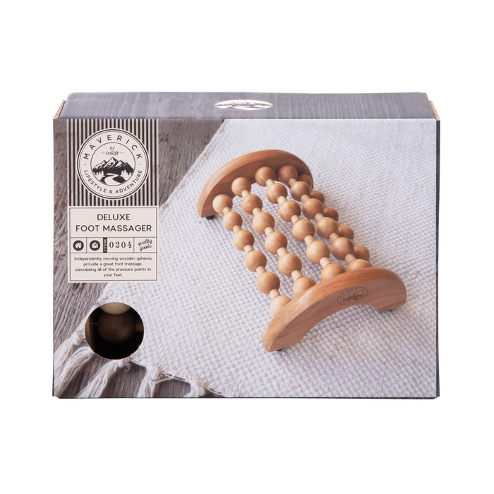 Maverick | Deluxe Wooden Foot Massager Brown