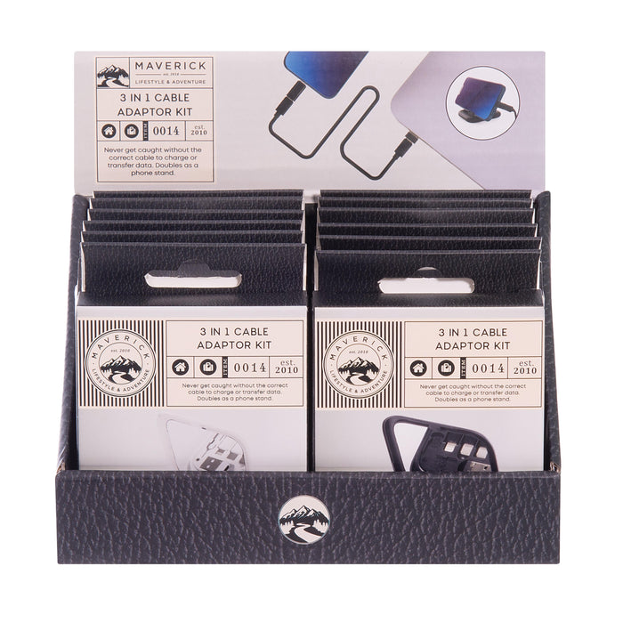 Maverick | Multi-Function 3 In 1 Cable Adaptor Kit 12pcs Assorted