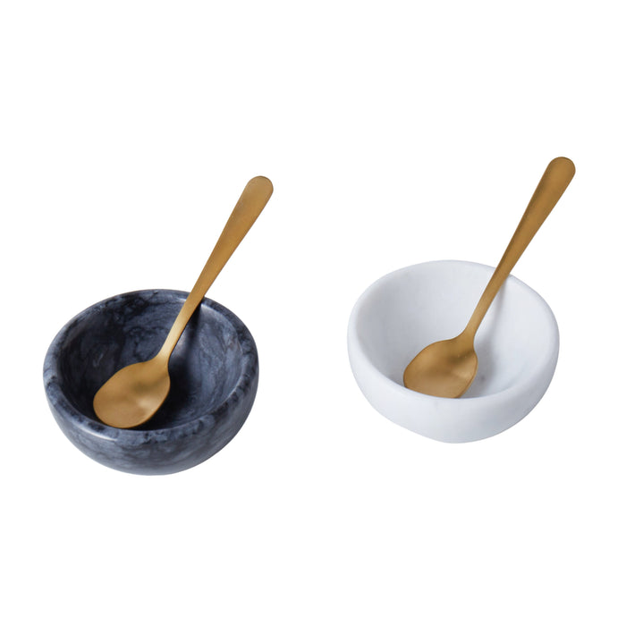 Davis & Waddell | Nuvolo Marble Pinch Pot & Spoon Set