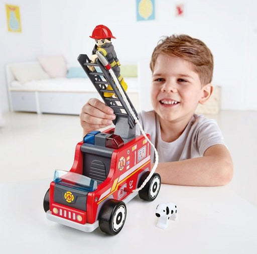 Hape | Fire-Engine Wooden Playset-Hape-Homing Instincts