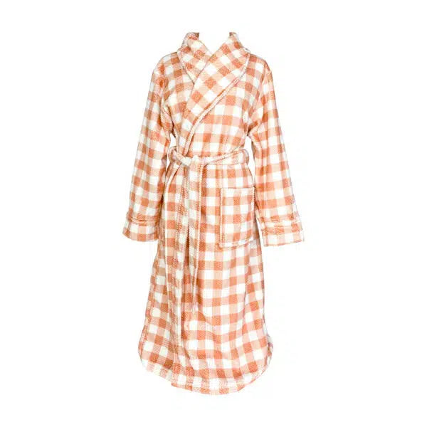 Annabel Trends | Bath Robe - Clay Gingham-Annabel Trends-Homing Instincts