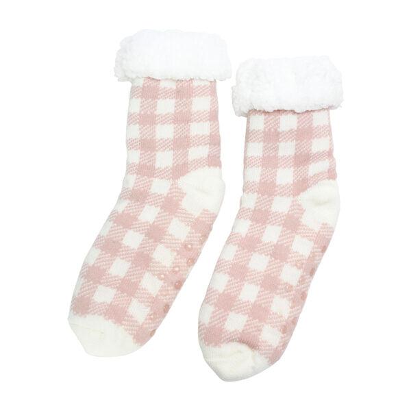 Annabel Trends | Lounge Socks- Pink Gingham-Annabel Trends-Homing Instincts