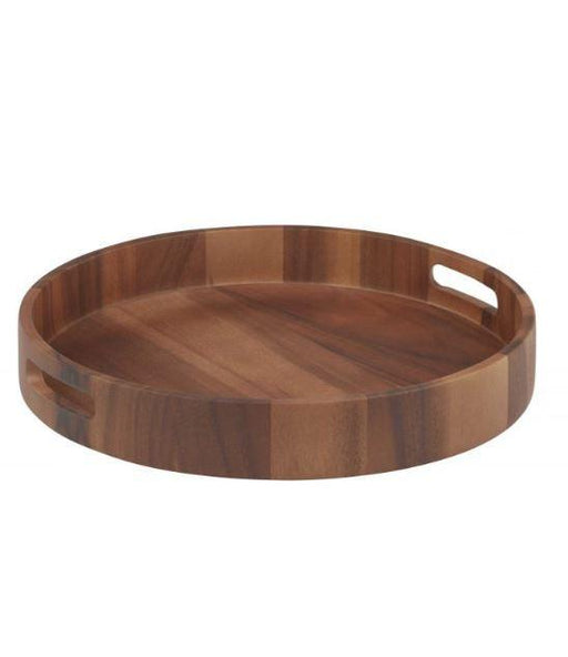 Acacia Wood Round Tray with Handles-Albi Imports-Homing Instincts